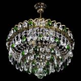 Люстра Грация №5 с подвесом под бронзу Зеленая в Новокузнецке