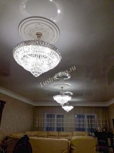 Люстра Хрустальный Каскад №1 с подвесом в Новокузнецке отзыв и фото покупателя