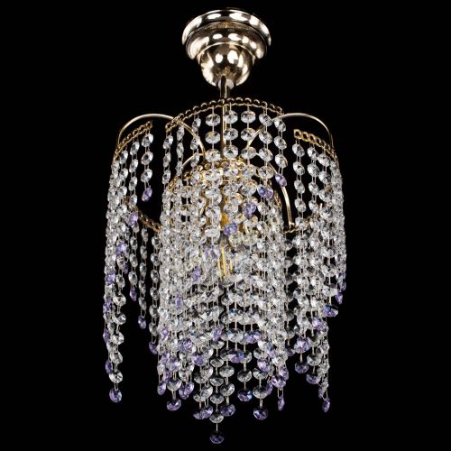 Люстра Иволга №1 Оптикон фиолетовая в Новокузнецке Гусь Хрустальный