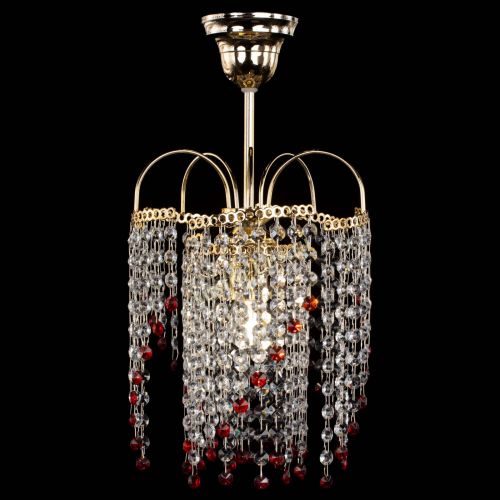 Люстра Иволга №1 Оптикон красная в Новокузнецке Гусь Хрустальный