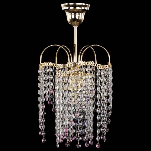 Люстра Иволга №1 Оптикон розовая в Новокузнецке Гусь Хрустальный