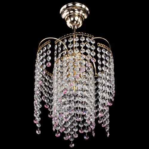 Люстра Иволга №1 Оптикон розовая в Новокузнецке Гусь Хрустальный