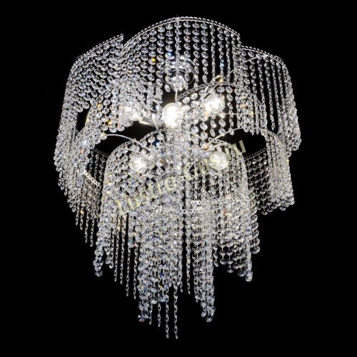 Люстра Иволга №6 ламп оптикон длинная в Новокузнецке Гусь Хрустальный