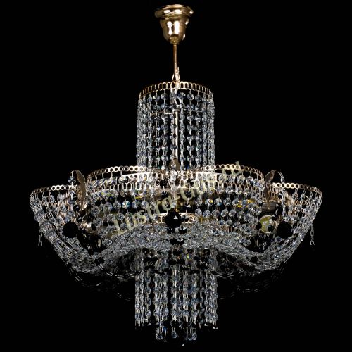 Люстра Камея №6 подвесная черная в Новокузнецке Гусь Хрустальный