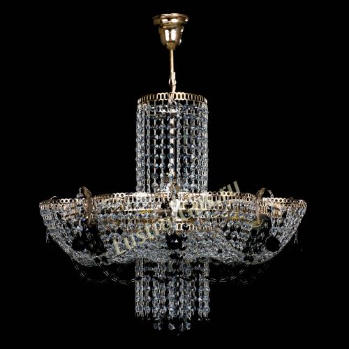 Люстра Камея №6 подвесная черная в Новокузнецке Гусь Хрустальный