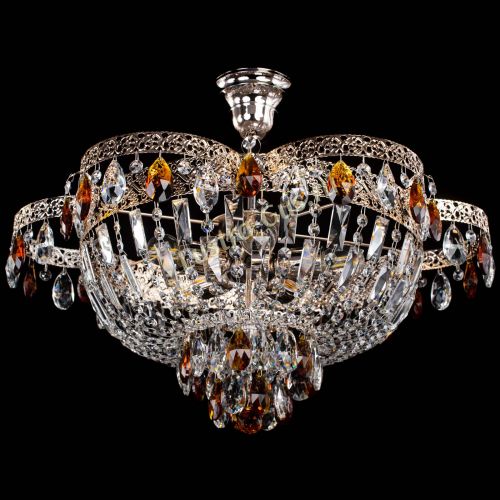 Люстра Камея Флора №5 с подвесом Чайная в Новокузнецке Гусь Хрустальный