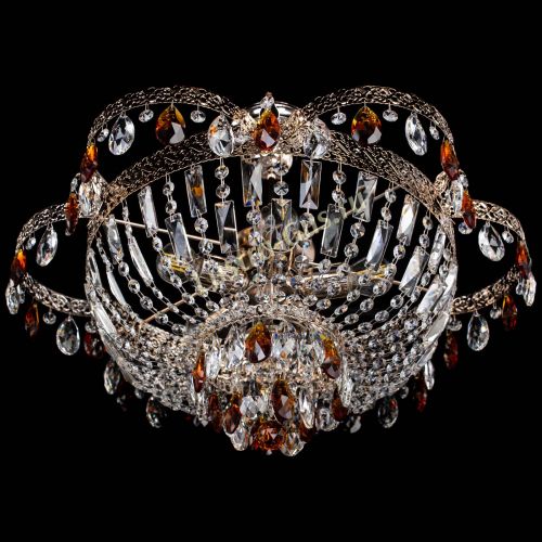 Люстра Камея Флора №5 с подвесом Чайная в Новокузнецке Гусь Хрустальный