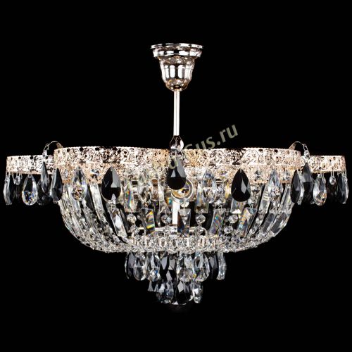 Люстра Камея Флора №5 с подвесом Черная в Новокузнецке Гусь Хрустальный