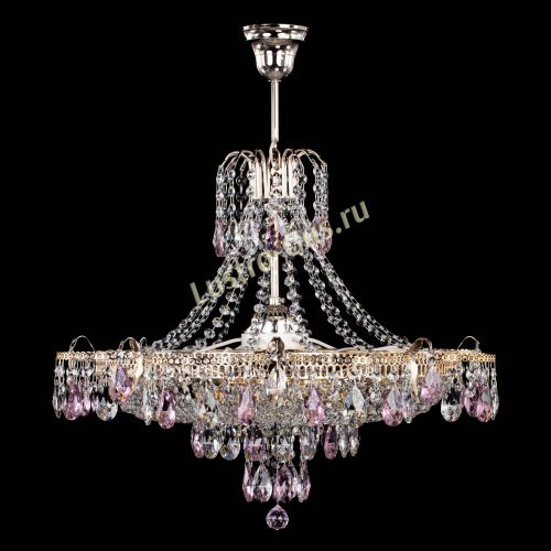 Люстра Камея журавлики №6 розовая в Новокузнецке Гусь Хрустальный