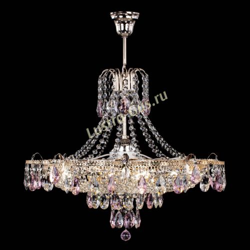 Люстра Камея журавлики №6 розовая в Новокузнецке Гусь Хрустальный