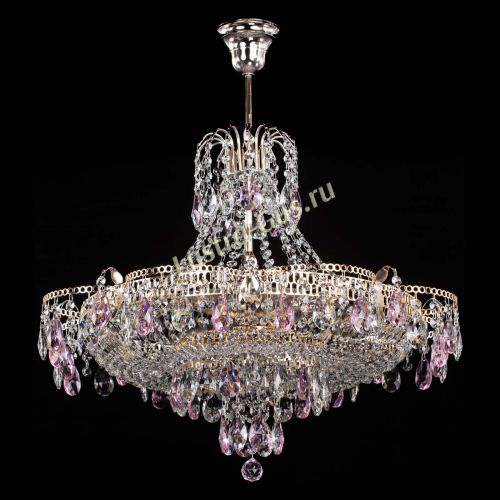 Люстра Камея журавлики №6 розовая в Новокузнецке Гусь Хрустальный