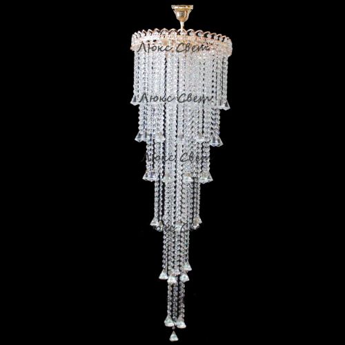 Люстра Капель 5 ламп конус 40 см длинная в Новокузнецке Люстра Капель 5 ламп конус 40 см длинная в Новокузнецке