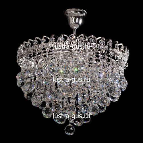 Люстра Капель-лепесток Шар 40 мм с подвесом в Новокузнецке Гусь Хрустальный