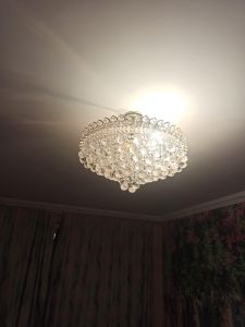 Люстра Капель-лепесток Шар 40 мм с подвесом в Новокузнецке отзыв и фото покупателя