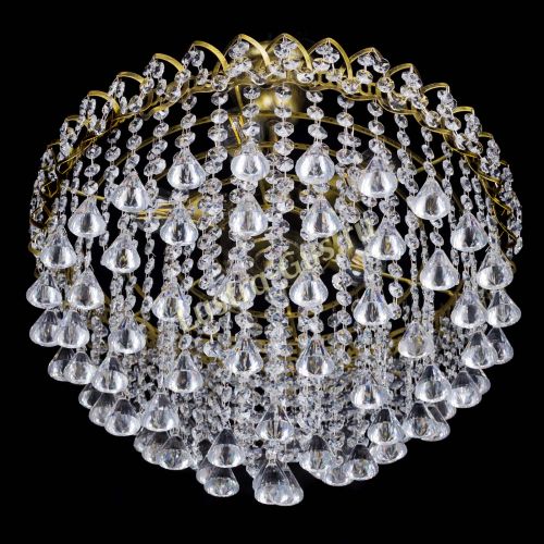 Люстра Капель Пирамида 30 с подвесом под бронзу в Новокузнецке Гусь Хрустальный