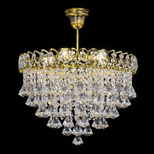 Люстра Капель Пирамида 40 с подвесом под бронзу в Новокузнецке Гусь Хрустальный