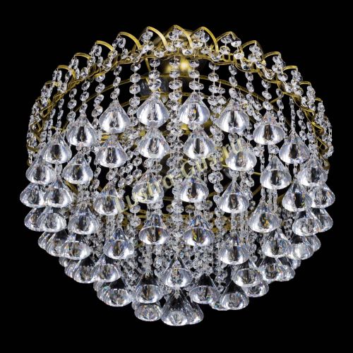 Люстра Капель Пирамида 40 с подвесом под бронзу в Новокузнецке Гусь Хрустальный