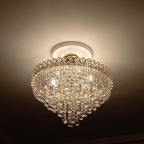 Люстра Капель Пирамида Шар 30 с подвесом в Новокузнецке Гусь Хрустальный