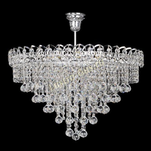 Люстра Капель Пирамида Шар 30 с подвесом в Новокузнецке Гусь Хрустальный