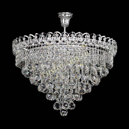 Люстра Капель Пирамида Шар 40 с подвесом в Новокузнецке Гусь Хрустальный