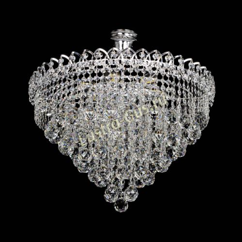 Люстра Капель Пирамида Шар 40 с подвесом в Новокузнецке Гусь Хрустальный