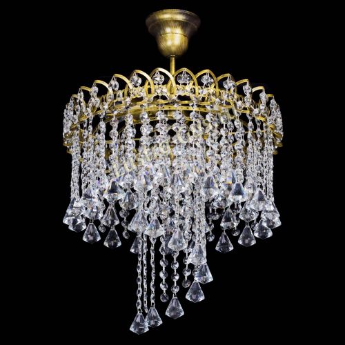 Люстра Капель Водоворот под бронзу конус 30 в Новокузнецке Гусь Хрустальный