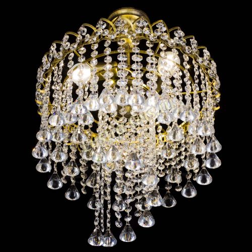 Люстра Капель Водоворот под бронзу конус 30 в Новокузнецке Гусь Хрустальный