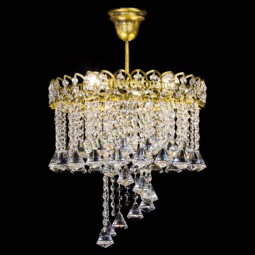 Люстра Капель Водоворот под бронзу конус 40 в Новокузнецке Гусь Хрустальный