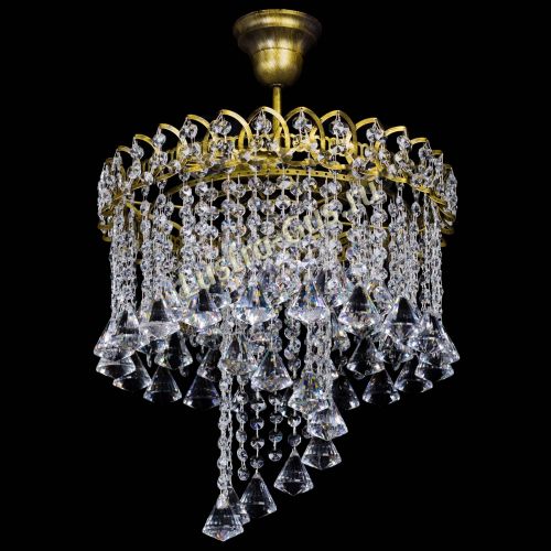 Люстра Капель Водоворот под бронзу конус 40 в Новокузнецке Гусь Хрустальный