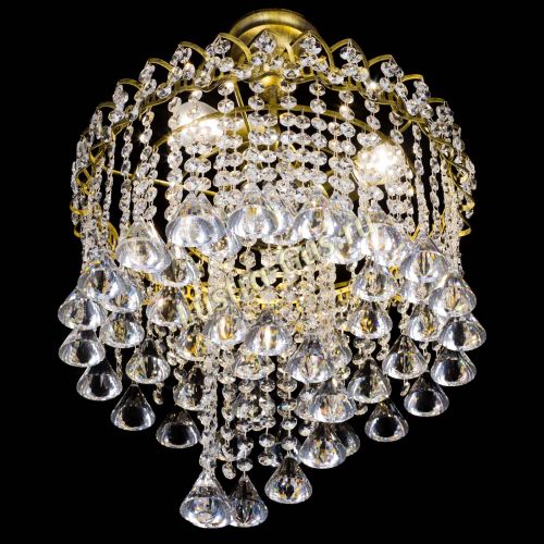 Люстра Капель Водоворот под бронзу конус 40 в Новокузнецке Гусь Хрустальный