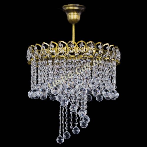 Люстра Капель Водоворот под бронзу шар 30 в Новокузнецке Гусь Хрустальный