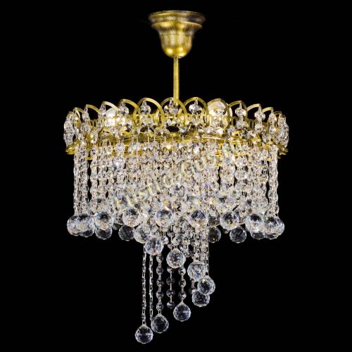 Люстра Капель Водоворот под бронзу шар 30 в Новокузнецке Гусь Хрустальный