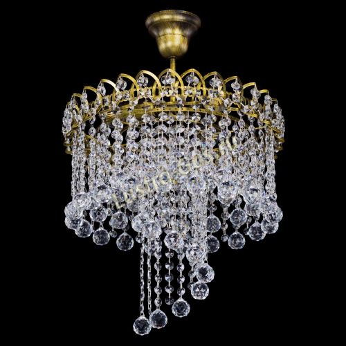 Люстра Капель Водоворот под бронзу шар 30 в Новокузнецке Гусь Хрустальный