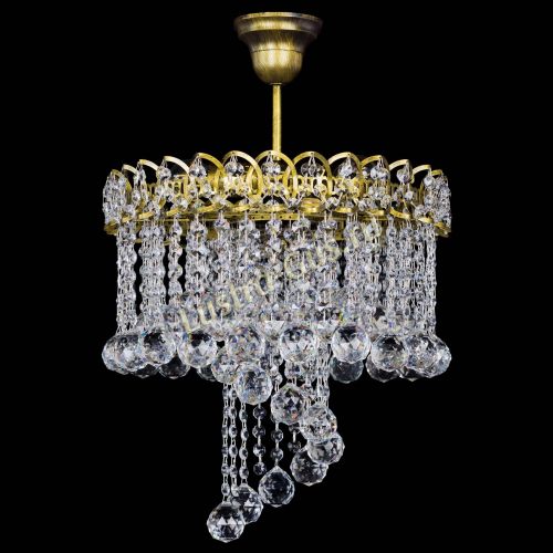 Люстра Капель Водоворот под бронзу шар 40 в Новокузнецке Гусь Хрустальный