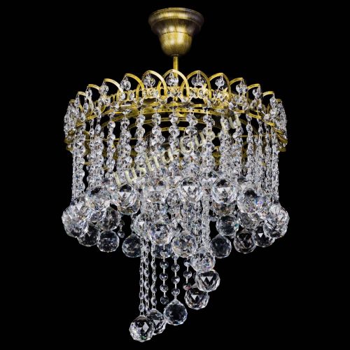 Люстра Капель Водоворот под бронзу шар 40 в Новокузнецке Гусь Хрустальный