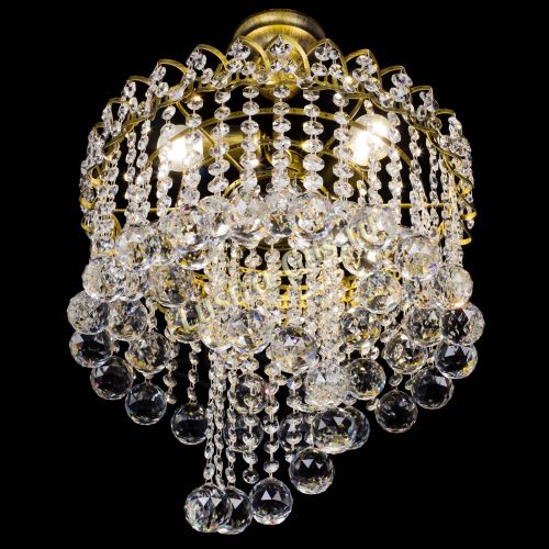 Люстра Капель Водоворот под бронзу шар 40 в Новокузнецке Гусь Хрустальный