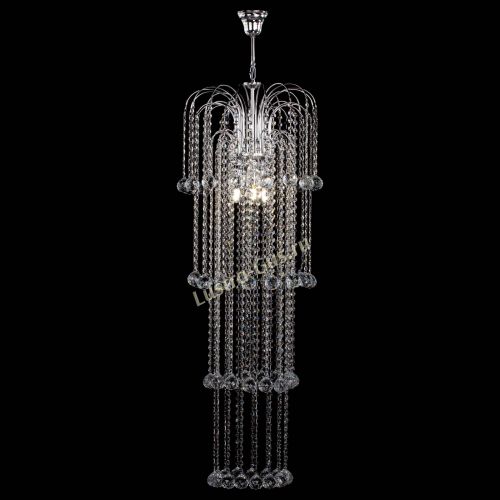 Люстра Каскад длинный в Новокузнецке Гусь Хрустальный