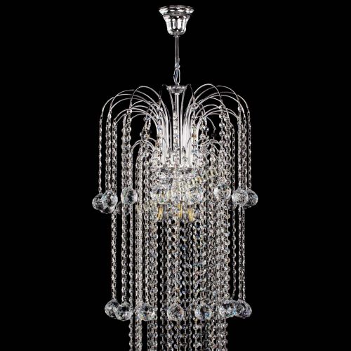 Люстра Каскад длинный в Новокузнецке Гусь Хрустальный