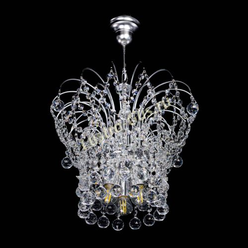 Люстра Каскад Шар №3 в Новокузнецке Гусь Хрустальный