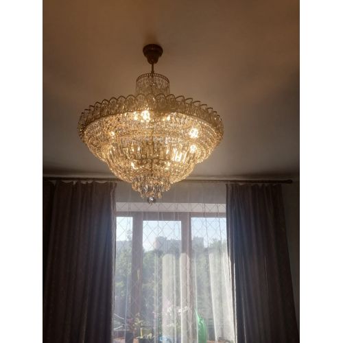 Люстра Хрустальный Каскад №8 с подвесом под бронзу в Новокузнецке Гусь Хрустальный