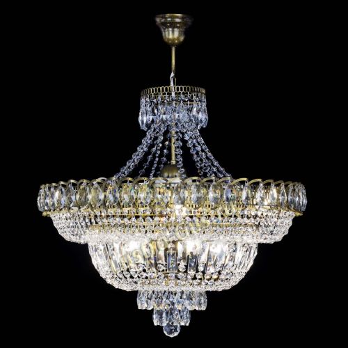 Люстра Хрустальный Каскад №8 с подвесом под бронзу в Новокузнецке Гусь Хрустальный