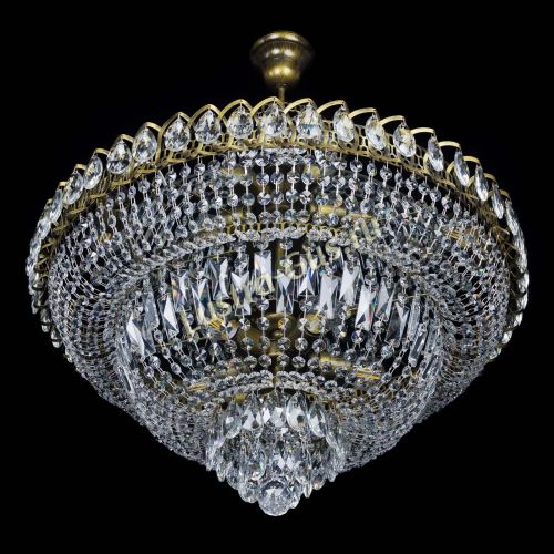 Люстра Хрустальный Каскад №8 с подвесом под бронзу в Новокузнецке Гусь Хрустальный