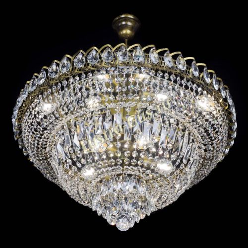 Люстра Хрустальный Каскад №8 с подвесом под бронзу в Новокузнецке Гусь Хрустальный