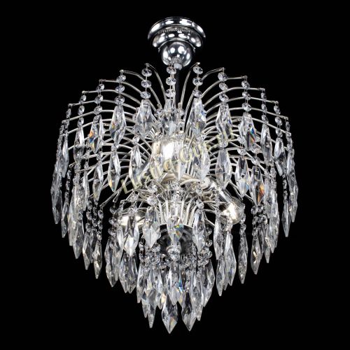 Люстра Хрустальные брызги камень Перо в Новокузнецке Гусь Хрустальный