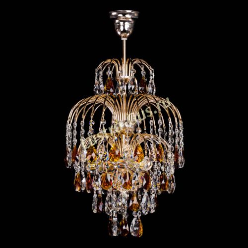 Люстра Хрустальные брызги с подвесом журавлик чайная в Новокузнецке Гусь Хрустальный