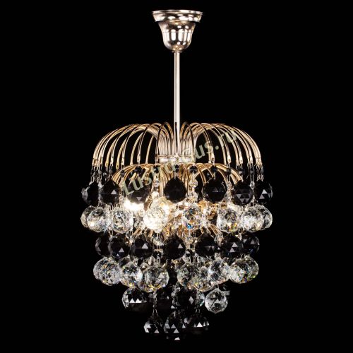 Люстра Хрустальные брызги шар 40 мм черная в Новокузнецке Гусь Хрустальный