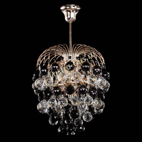 Люстра Хрустальные брызги шар 40 мм черная в Новокузнецке Гусь Хрустальный