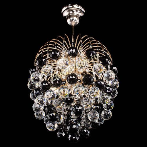 Люстра Хрустальные брызги шар 40 мм черная в Новокузнецке Гусь Хрустальный