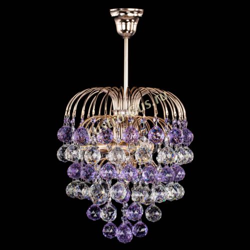 Люстра Хрустальные брызги шар 40 мм фиолетовая в Новокузнецке Гусь Хрустальный
