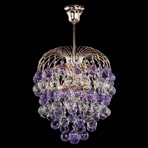 Люстра Хрустальные брызги шар 40 мм фиолетовая в Новокузнецке Гусь Хрустальный